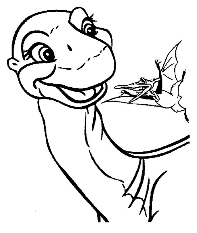 Clique ici pour imprimer le coloriage Le petit dinosaure !