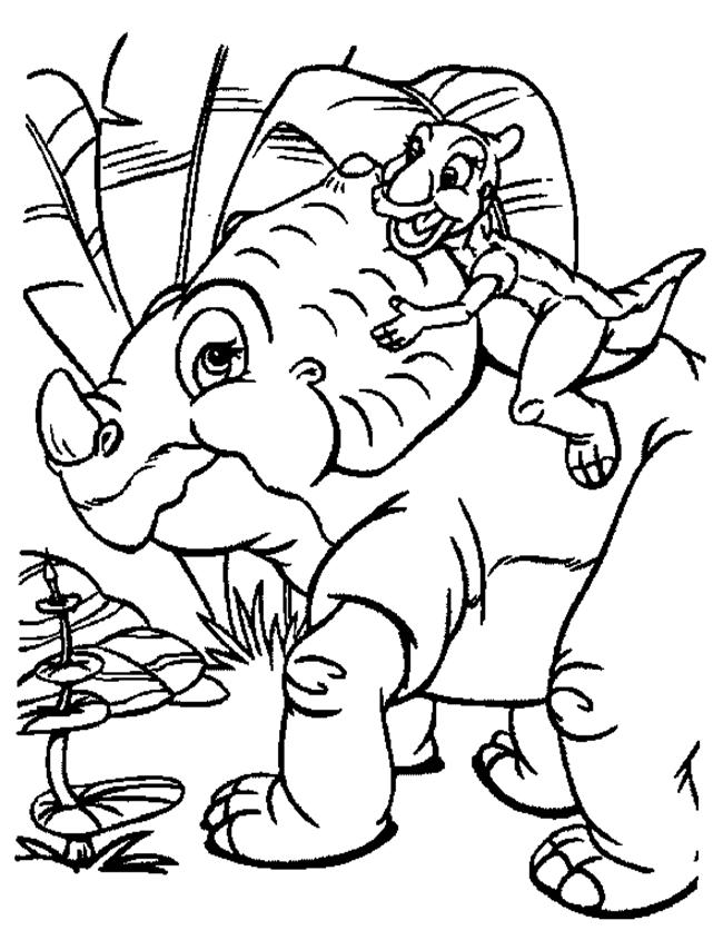 Clique ici pour imprimer le coloriage Le petit dinosaure !