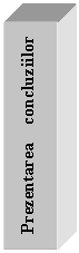Text Box: Prezentarea    concluziilor