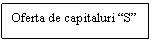 Text Box: Oferta de capitaluri 