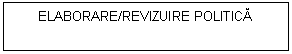 Text Box: ELABORARE/REVIZUIRE POLITICA 