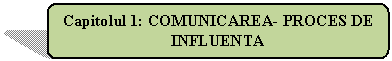 Rounded Rectangle: Capitolul 1: COMUNICAREA- PROCES DE INFLUENTA
