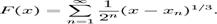 F(x)=sum_^inftyfrac(x-x_n)^.