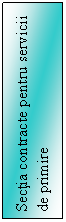 Text Box: Sectia contracte pentru servicii de primire